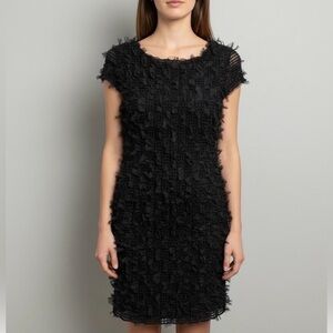 NWOT Le Streghe Black Tulle Bodycon Mini Dress size S